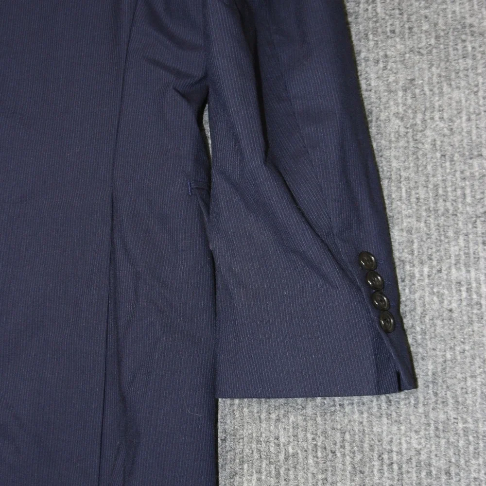 Ralph Ralph Lauren Blazer Mens 42R Navy Wool‎ Pinstripe Made for Dillards